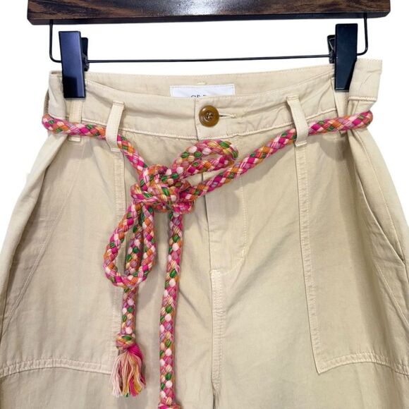 NEW The Great The Voyager Rope Belt Pant Khaki Rainbow Belt Size 28 - Picture 4 of 6